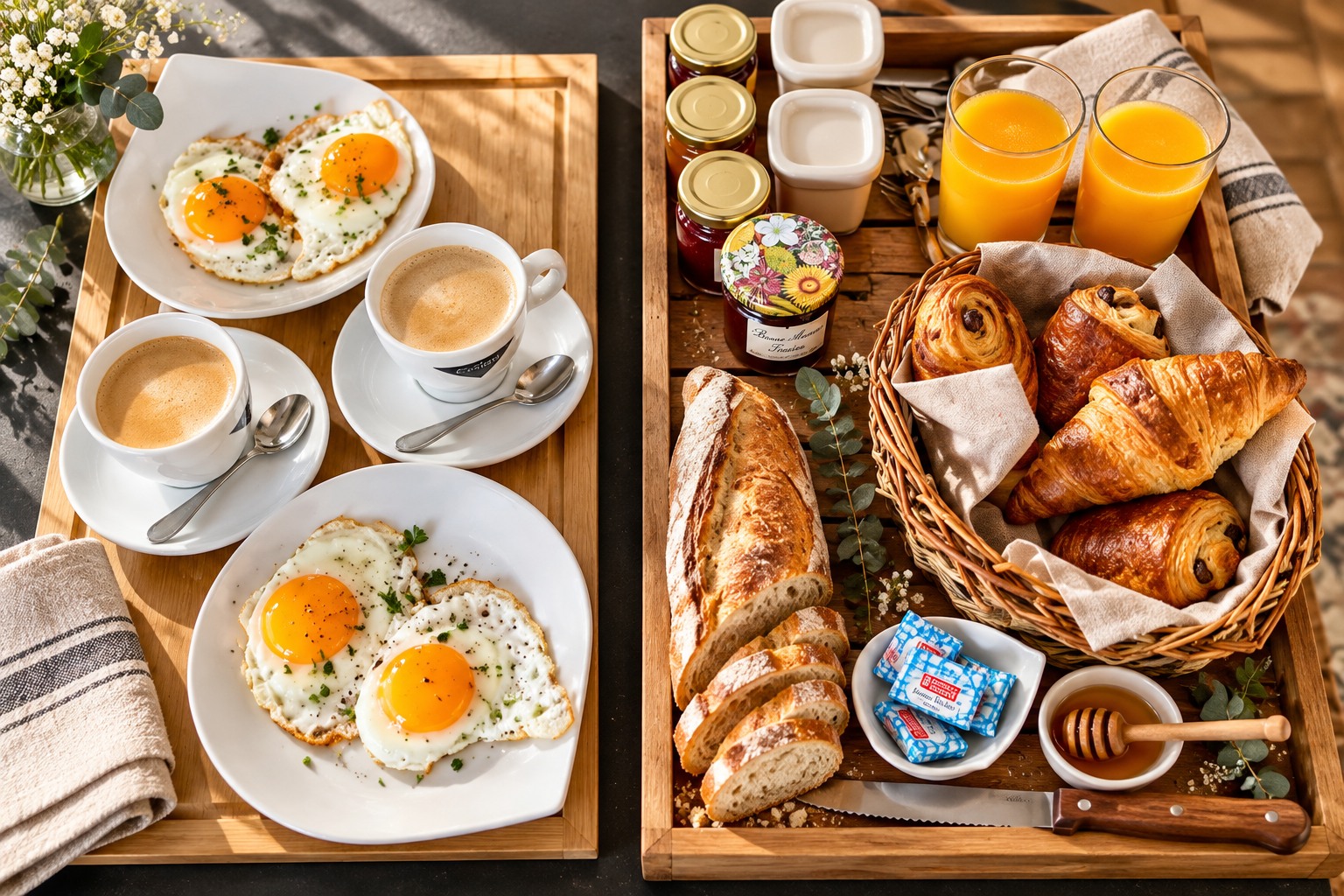 Le petit-déjeuner de la ferme — agrandir la photo